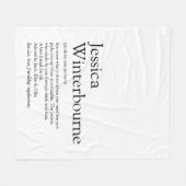 Couverture Polaire Définition BFF personnalisée noir et blanc (Devant (Horizontal))