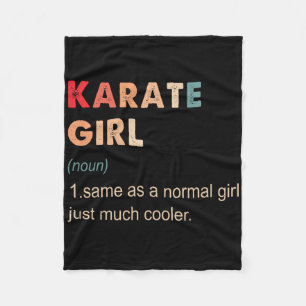 Couverture Polaire Définition de fille de karaté Cadeau drôle pour am
