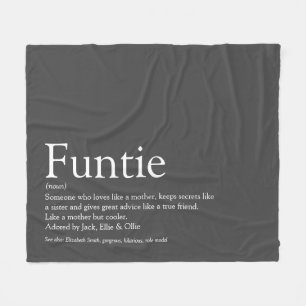 Couverture Polaire Définition de Tatie Tante Fun Gris