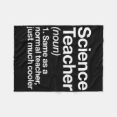 Couverture Polaire Définition d'enseignant de sciences amusante pour (Devant (Horizontal))