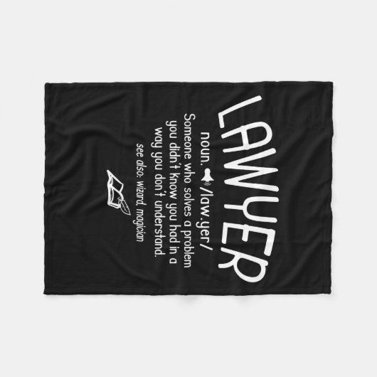 Couverture Polaire Définition drôle de l'avocat (Devant (Horizontal))