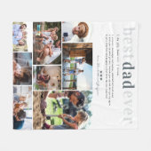 Couverture Polaire Définition papa | 8 Photo personnalisée (Devant (Horizontal))