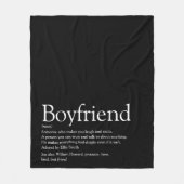 Couverture Polaire Définition Simple de Petit Ami Moderne Noir et Bla (Devant)