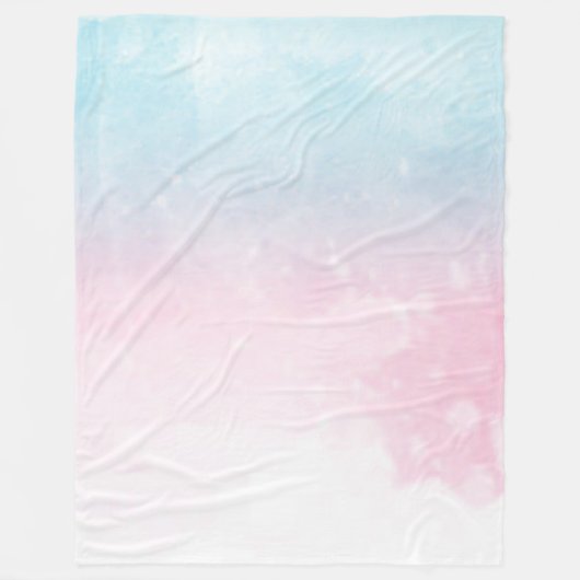 Couverture Polaire dégradé d'aquarelle ombre blanc (Devant)