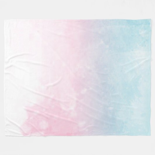 Couverture Polaire dégradé d'aquarelle ombre blanc (Devant (Horizontal))