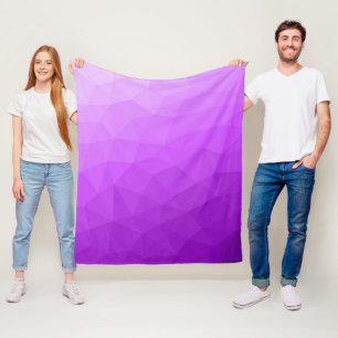 Couverture Polaire Dégradé de lavande violet motif en maille géométri