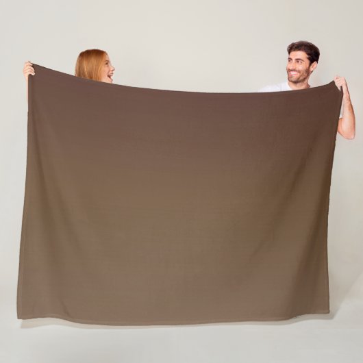 Couverture Polaire Dégradé marron (En situation)