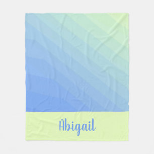 Couverture Polaire Dégradé ombré jaune bleu vert personnalisé