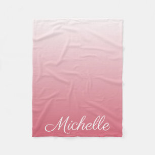 Couverture Polaire dégradé personnalisé ombre rose saumon