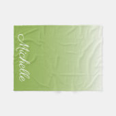 Couverture Polaire dégradé personnalisé vert vert foncé (Devant (Horizontal))