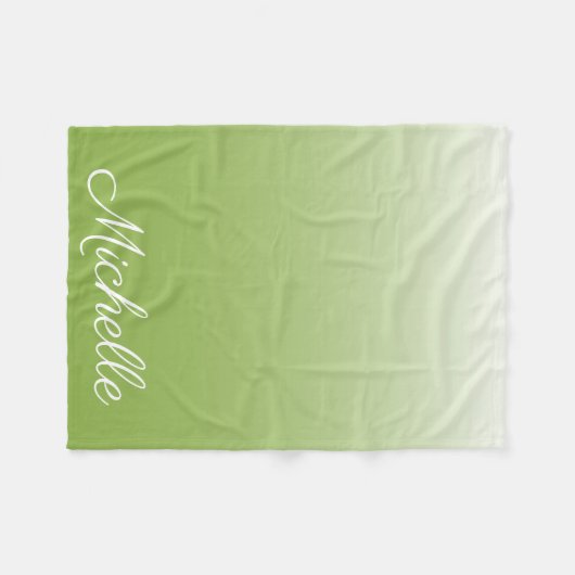 Couverture Polaire dégradé personnalisé vert vert foncé (Devant (Horizontal))