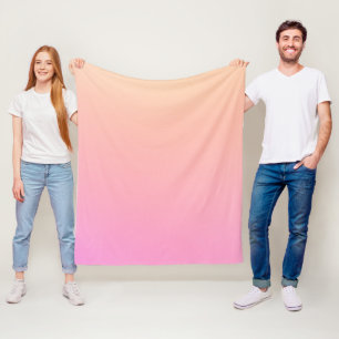 Couverture Polaire Dégradé rose et rose