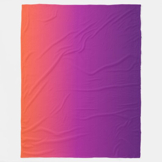 Couverture Polaire dégradé violet, rose et orange foncé (Devant)
