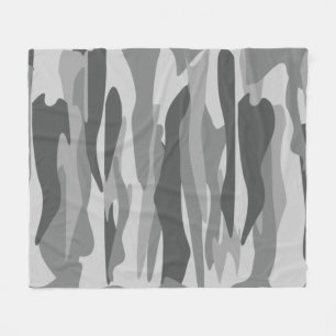 Couverture Polaire Déguisement Abstrait en Tons Gris