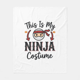 Couverture Polaire Déguisement de ninja drôle Design vectoriel Hallow