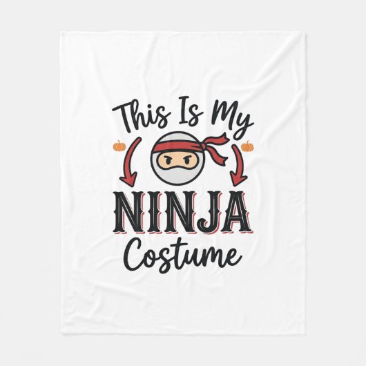 Couverture Polaire Déguisement de ninja drôle Design vectoriel Hallow (Devant)