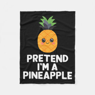 Couverture Polaire Déguisement Facile de Ananas pour Halloween Drôle