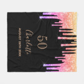 Couverture Polaire Dégustation noire rose pourpre (Devant (Horizontal))