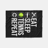 Couverture Polaire Déguster un cadeau de joueur de tennis (Devant (Horizontal))