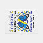 Couverture Polaire Dehors Syndrome Sensibilisation Ruban Papillon mam (Devant (Horizontal))