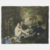 Couverture Polaire Déjeuner sur l'herbe by Edouard Manet (Devant (Horizontal))