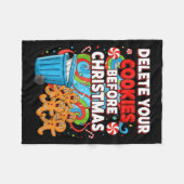 Couverture Polaire Delete Cookies Funny Christmas Cookie (Devant (Horizontal))