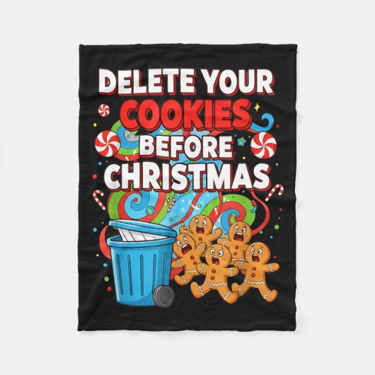 Couverture Polaire Delete Cookies Funny Christmas Cookie (Devant)