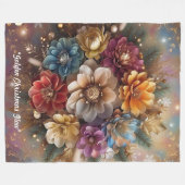 Couverture Polaire "Délice de Noël Coloré" (Devant (Horizontal))