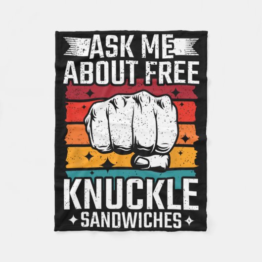 Couverture Polaire Demandez-moi des sandwichs gratuits (Devant)