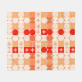Couverture Polaire Demi-cercles Abstraits Mod Op Fusion Art Motif (Devant (Horizontal))