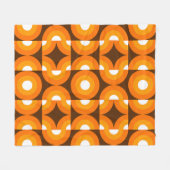 Couverture Polaire Demi-cercles Abstraits Mod Op Fusion Art Motif (Devant (Horizontal))