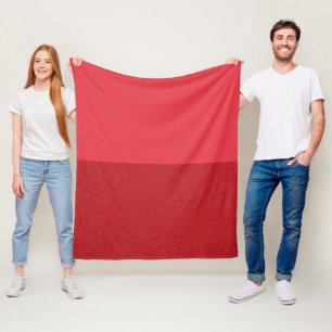 Couverture Polaire Demi-solide demi-texturé Tomate Rouge polaire