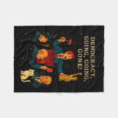 Couverture Polaire Democracy Auction Gone Funny Litical Satire Gift  (Devant (Horizontal))