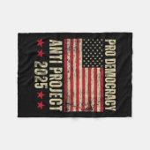 Couverture Polaire Démocratie Anti Project 2025 Stop Project 2025 Ant (Devant (Horizontal))