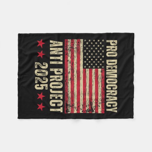 Couverture Polaire Démocratie Anti Project 2025 Stop Project 2025 Ant (Devant (Horizontal))