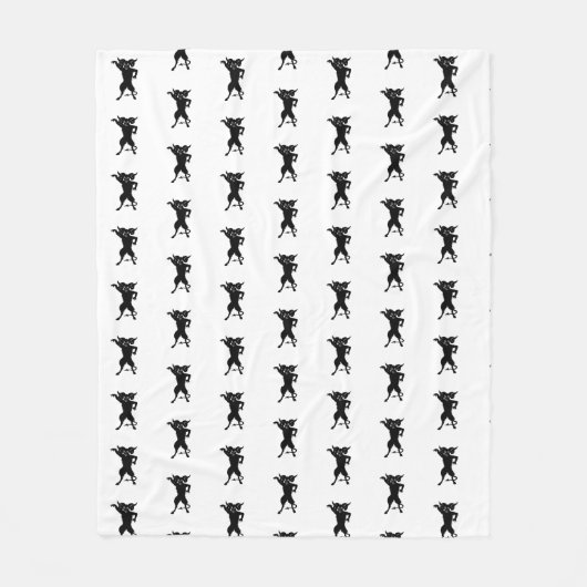 Couverture Polaire Demon Aries noir et blanc (Devant)