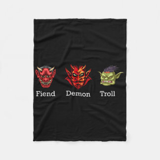 Couverture Polaire Démon diable troll subtil anti Trump