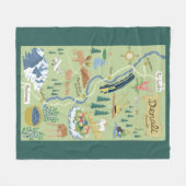 Couverture Polaire Denali Borough Map Fleece Blanket (Devant (Horizontal))