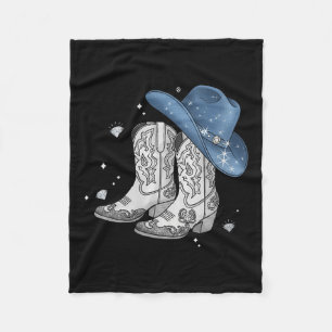 Couverture Polaire Dénim & Diamants Black Tee Western Cowg