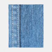 Couverture Polaire Dénim Bleu : Jeans Classique Texture. (Devant)