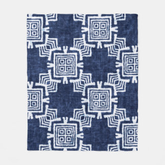 Couverture Polaire Denim couleur tribale ethnique sans couture motif