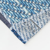 Couverture Polaire Denim Urban : Patchwork à rayures détendues. (Coin)