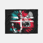 Couverture Polaire Denmark Badminton Player Proud Patriot Athlete  (Devant (Horizontal))