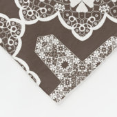 Couverture Polaire Dentelle blanche (Coin)