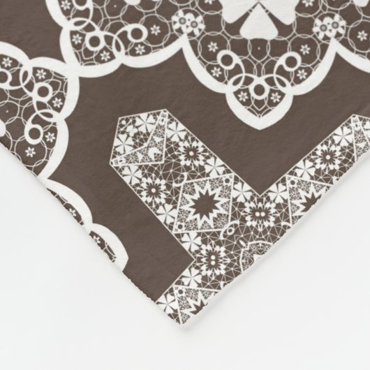Couverture Polaire Dentelle blanche (Coin)