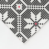 Couverture Polaire Dentelle blanche isolée sur PERSONNALISER arrière (Coin)