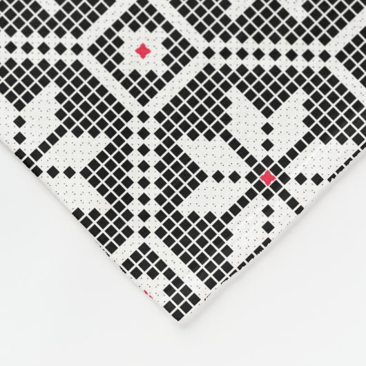 Couverture Polaire Dentelle blanche isolée sur PERSONNALISER arrière (Coin)