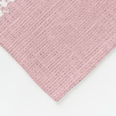 Couverture Polaire Dentelle blanche sur Pastel Lin rose Texture (Coin)