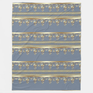 Couverture Polaire Dentelle d'or