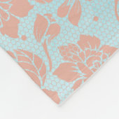 Couverture Polaire Dentelle et Turquoise floraux (Coin)